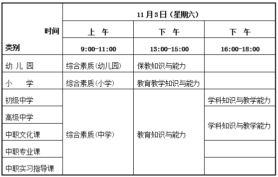 甘肃省2018年下半年中小学教师资格考试（笔试）公告